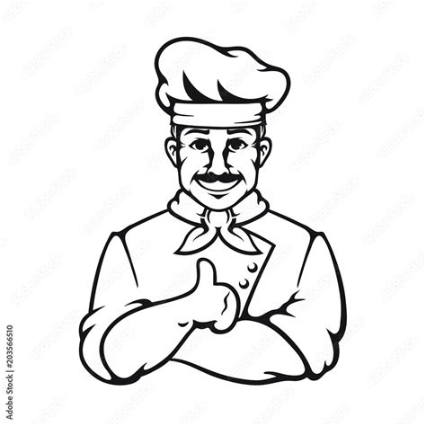 Pizza Chef Clip Art Black And White