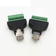 Adaptador Rj Macho A Clemas Borne Terminal Conector Pin