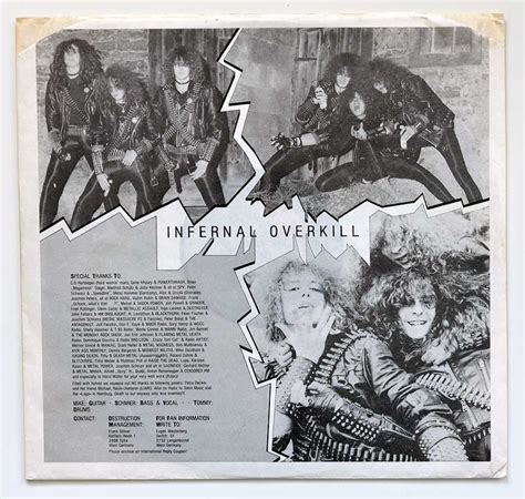 DESTRUCTION Infernal Overkill Album Cover Photos Detailed Description