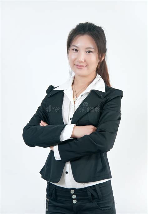 Asian white-collar woman stock photo. Image of cheerful - 15811052