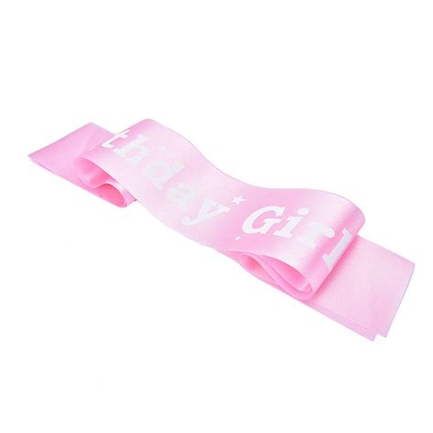 1my Birthday Girl Sash In Pink Birthday Party Accessory Decoration