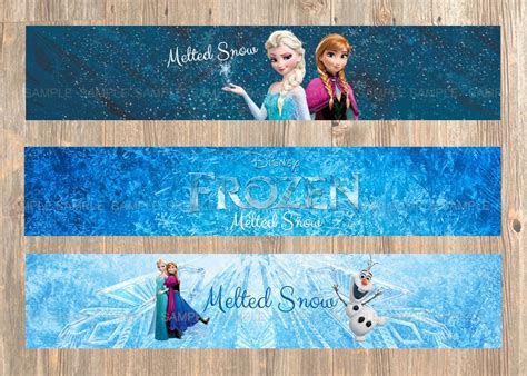 Disneys Frozen Water Bottle Labels Printable By 4mustardseeds