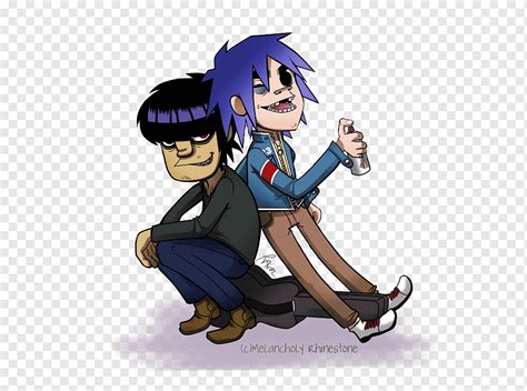 2 D Russel Hobbs Murdoc Niccals Gorillaz Drawing Jamie Hewlett