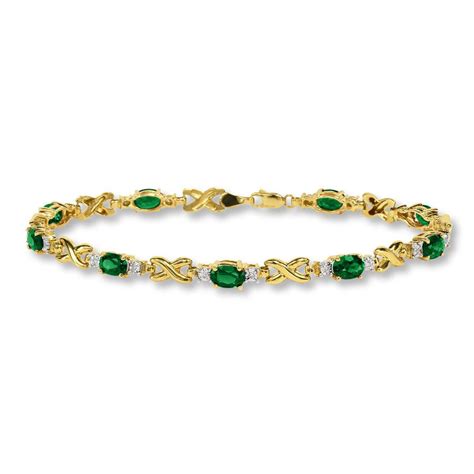 Emerald Diamond Bracelet Gold Natural Emerald Bracelet at Rs 65000 ...