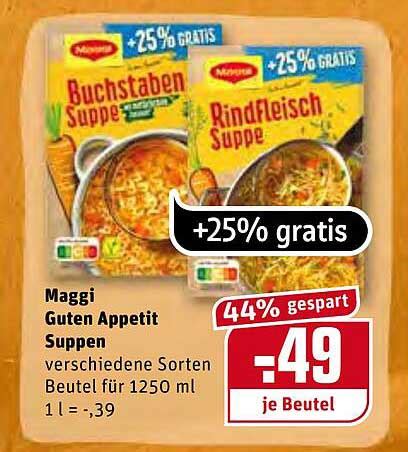 Maggi Guten Appetit Suppen Angebot Bei Rewe Kaufpark