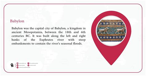 Babylon Was The Capital City Of Babylon A Kingdom In Ancient
