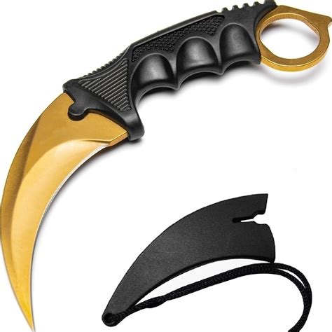 Cuchillo Kerambit Dorado Con Filo La Ardilla