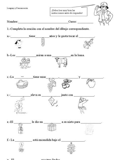 Primaria Completar Oraciones