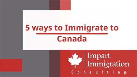 5 Ways To Immigrate To Canada Youtube