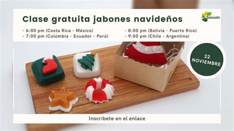 Clase gratuita de jabones navideños YouTube