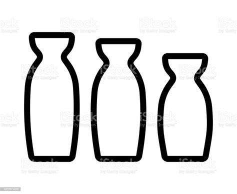 Japanese Sake Bottles Isolated Vector Illustration Stock Illustration Download Image Now Istock