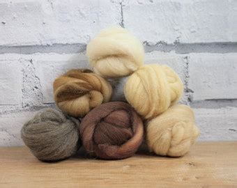 Wooly Buns Roving Fiber Sampler Gold Wool Roving Assortment Etsy