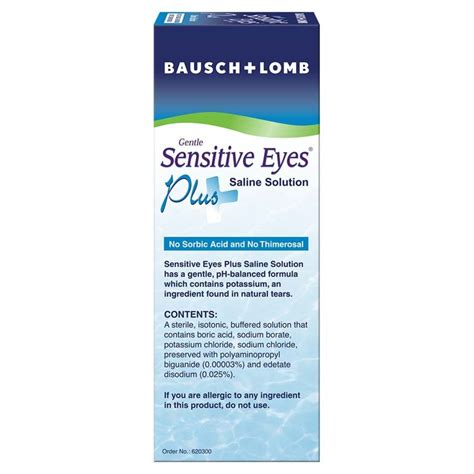 Bausch And Lomb Sensitive Eyes Plus Saline Solution 2 X 355ml Eye Care Eye And Ear Care