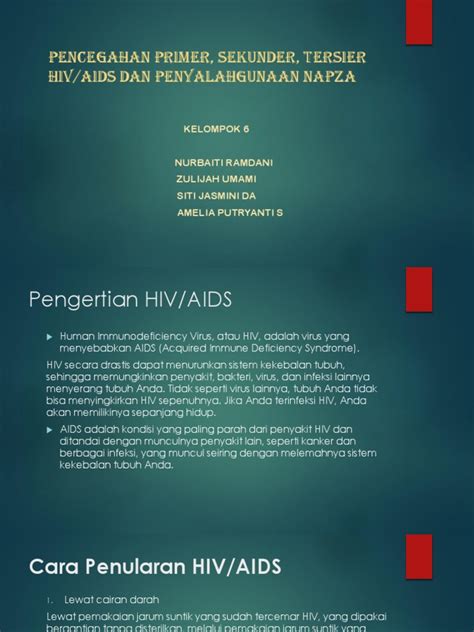 Pencegahan Primer Sekunder Tersier Hiv Pdf