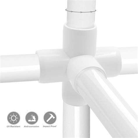 Maxsell 12 Pack 5 Way 3 4 Inch Pvc Fitting Corner Cross Elbow 45 90 Degree For Greenhouse Shed