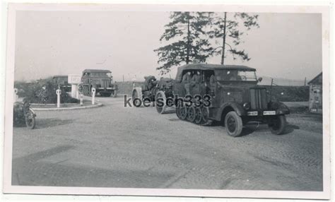 Foto Panzer Halbketten Artillerie Zugmaschinen Der Wehrmacht In