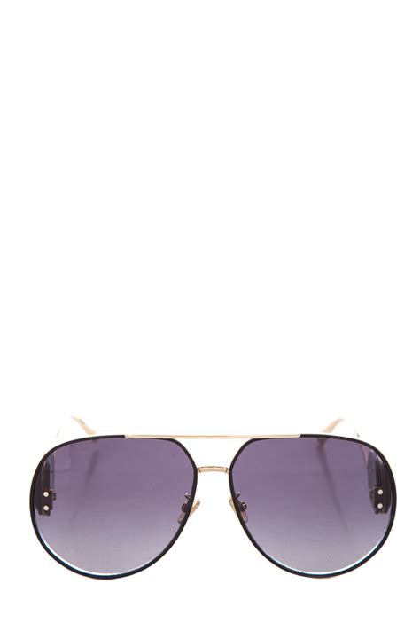 Dior Black And Gold Logo Aviators Shopperboard