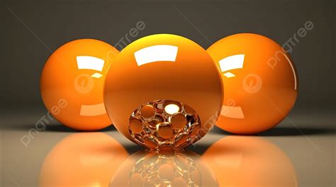 Orange Spheres In D A Digital Rendition Background D Bubble Sphere