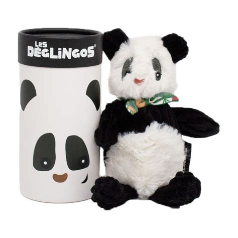 Deglingos Petite Peluche Simply Rototos Le Panda En Bo Te Bleu Marine