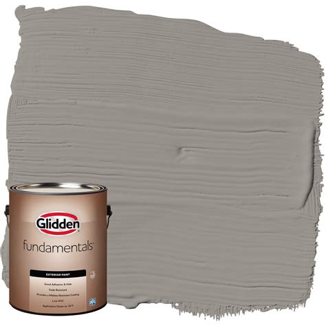 Glidden Fundamentals Exterior Paint Lazy Afternoon / Gray, Flat, 1 ...