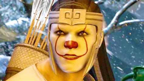 Mortal Kombat Xl Pennywise Kung Jin Costume Skin Mod Performs Intros