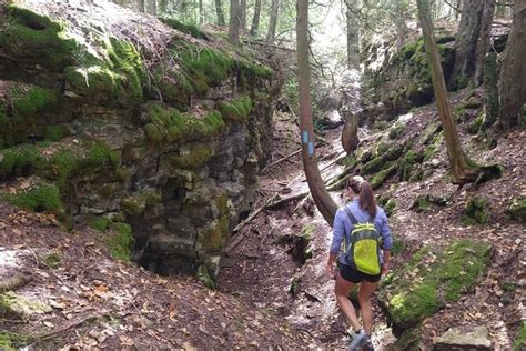 Private Nottawasaga Bluffs Caves Hike Creemore Collingwood Blue