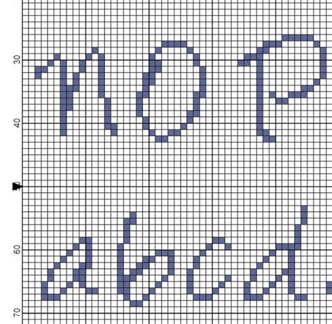 Cross Stitch Inch Alphabet Pattern Sts Tall Font Etsy