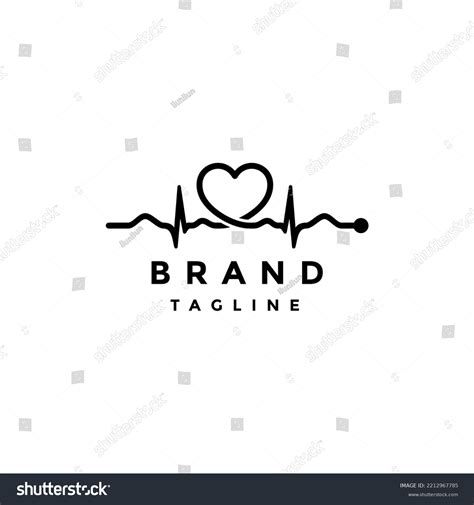 Creative Heart Beat Logo Design Heartbeat Stock Vector (Royalty Free ...