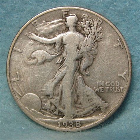 1938 D Walking Liberty Silver Half Dollar Fine Us Coin Rare Coins Worth Money Coins Dollar