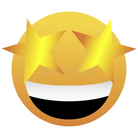 Cara De Emoji Ri Ndose Feliz Con Ojos En Forma De Estrellas Divertida