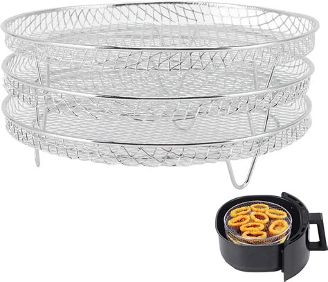 Amazon Three Stackable Air Fryer Dehydrator Racks Fryer Fruits