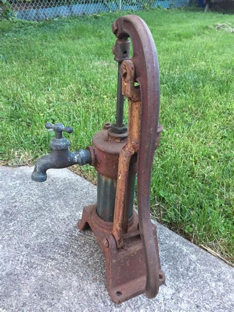 Antique Cast Iron Farm Well Pump Old Vintage Water Pump Rustic Decor