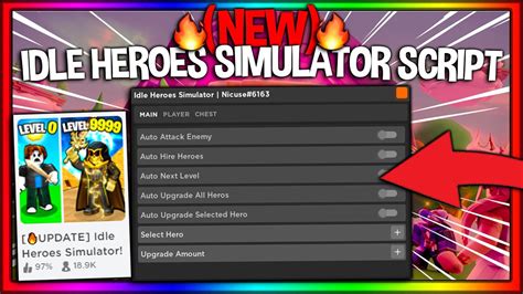 New🔥 Op Idle Heroes Simulator Script Autofarm Gui And More 🗡️