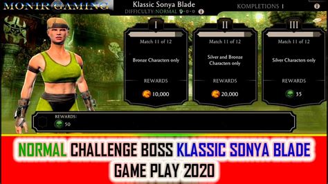 Mortal Kombat Mobile Normal Challenge Boss Klassic Sonya Blade Game