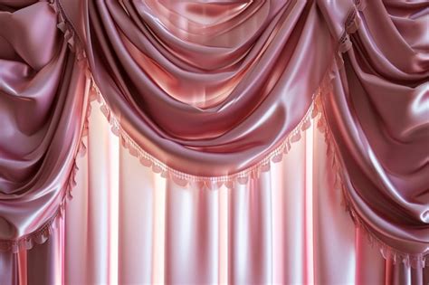 Premium Photo | Pink silk curtains