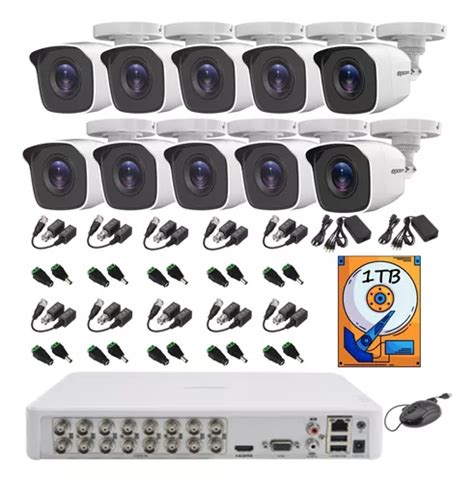 Kit Video Vigilancia Epcom 10 Cámaras 1080p Metal Baluns 1tb