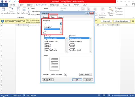 Ukuran Kertas HVS A5 di Word, Excel, Pdf, Print Dalam Cm, Inci, Mm ...