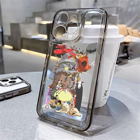 Studio Ghibli Anime capa de telefone compatível iPhone 14 Pro Max