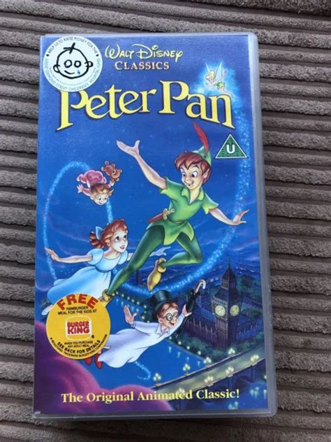 Peter Pan Walt Disney Classics Vhs Video Tape Cassette With Case Eur