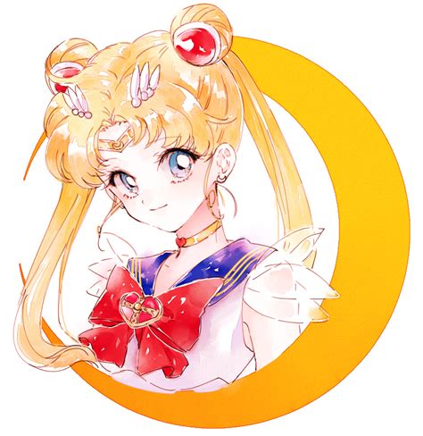 Safebooru Girl Ahma Bishoujo Senshi Sailor Moon Blonde Hair Bow Choker Crescent Earrings