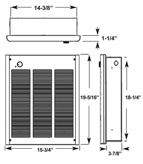 Qmark Lfk151f 1500 At 120v Wall Heater Fan Forced Northern White Gordon Electric Supply Inc