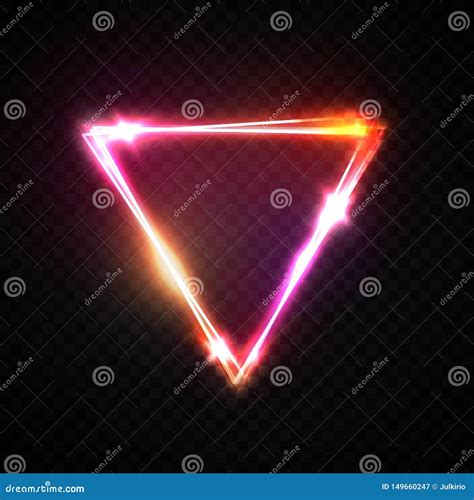 Upside Down Triangle Neon Background Electric Sign Cartoon Vector | CartoonDealer.com #149660247