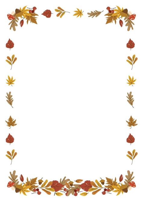 Fall Leaf Borders Free Pdf Printables Printablee Clip Art