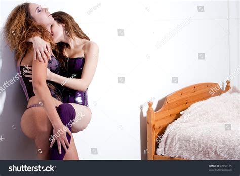 Two Sexy Lesbian Women Nice Lingerie Stock Photo 47453185 Shutterstock