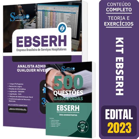 Kit Apostila Ebserh Analista Administrativo Qualquer Rea