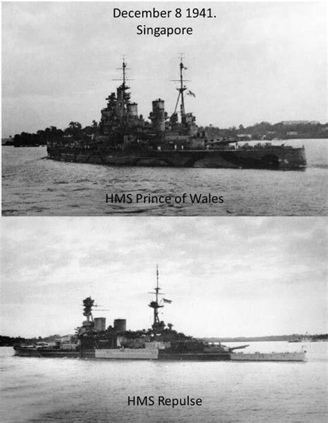 Battleship Hms Prince Of Wales Battlecruiser Hms Repulse