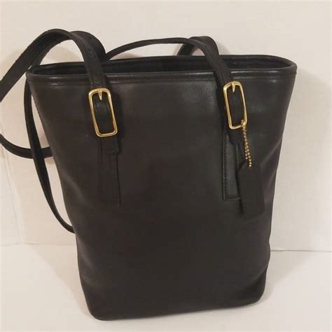 Coach Legacy Black Leather Bucket Tote Gem