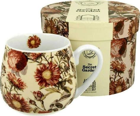 Duo Kubek Baryłka 430Ml Peony Różowy Kwiaty Porcelanowy Na Prezent Do