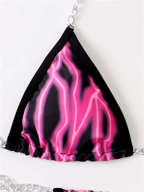 Shop Our Fashion Swimwear Sexy Bikini With Lightning Print