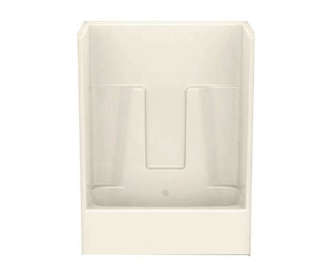 2543GC 54 X 29 AcrylX Alcove Center Drain One Piece Tub Shower In Bone